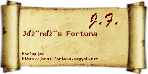 Jónás Fortuna névjegykártya